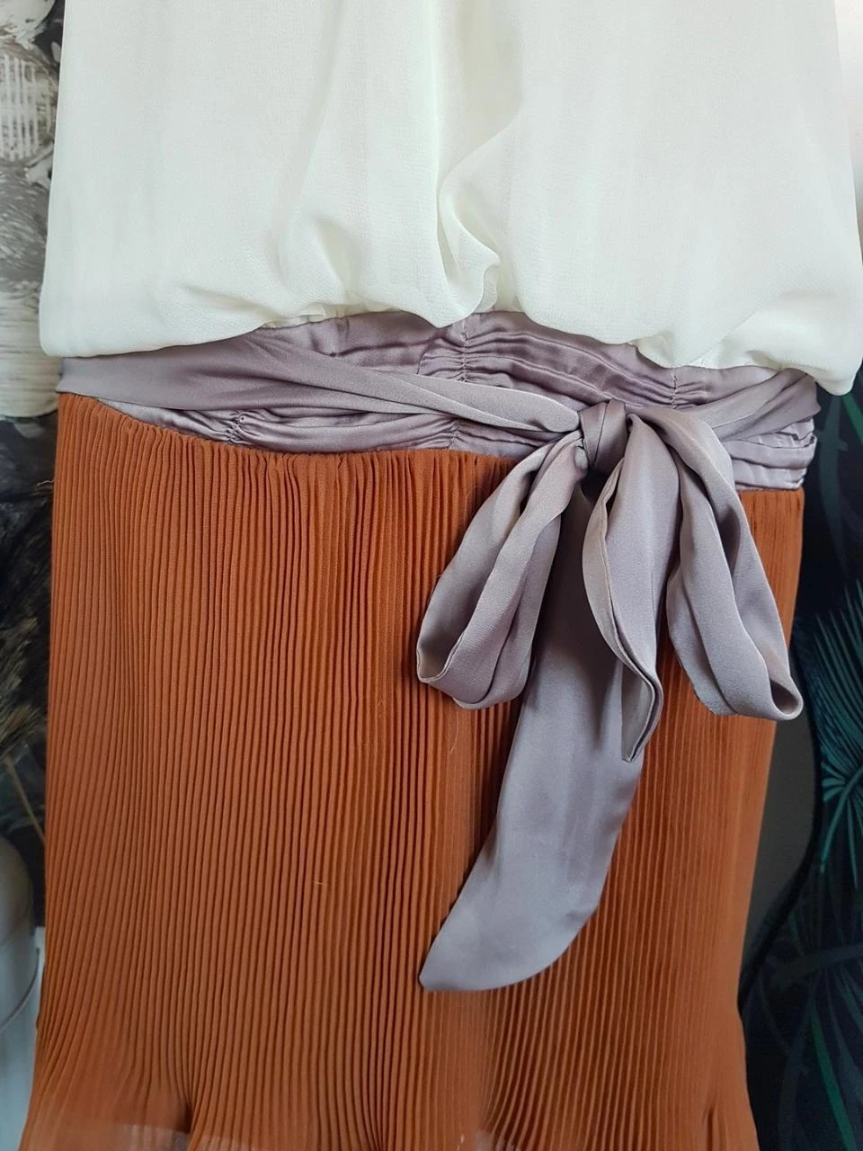 ✨ Schitterende Bohème-Chic Studio Classics Jurk - Parels & Geplooide Voile - Maat 40 ✨ – photo 3